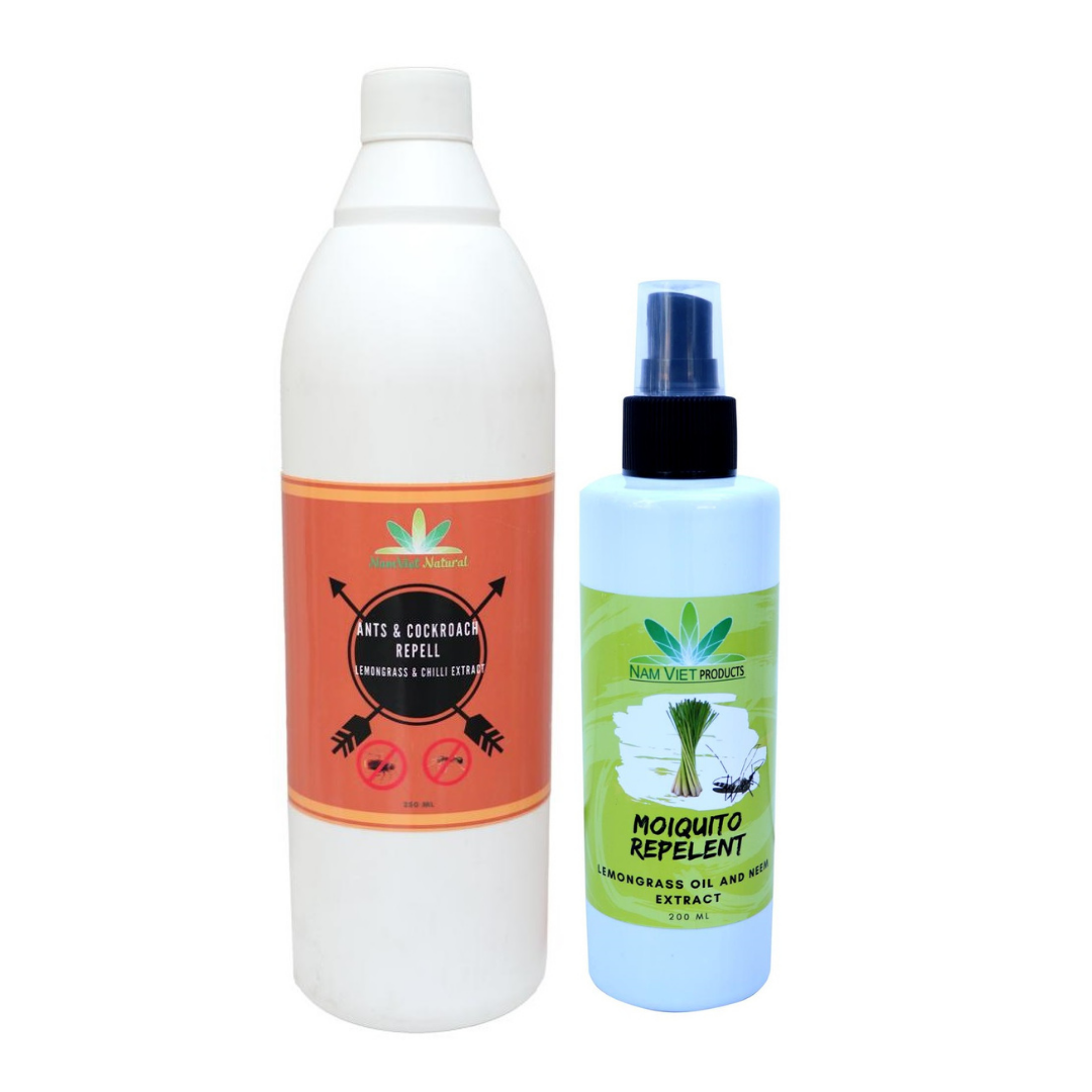 Combo Natural Floor Cleaner from Lemongrass & Ginger, Lemongrass Moisquito Repellent Spray